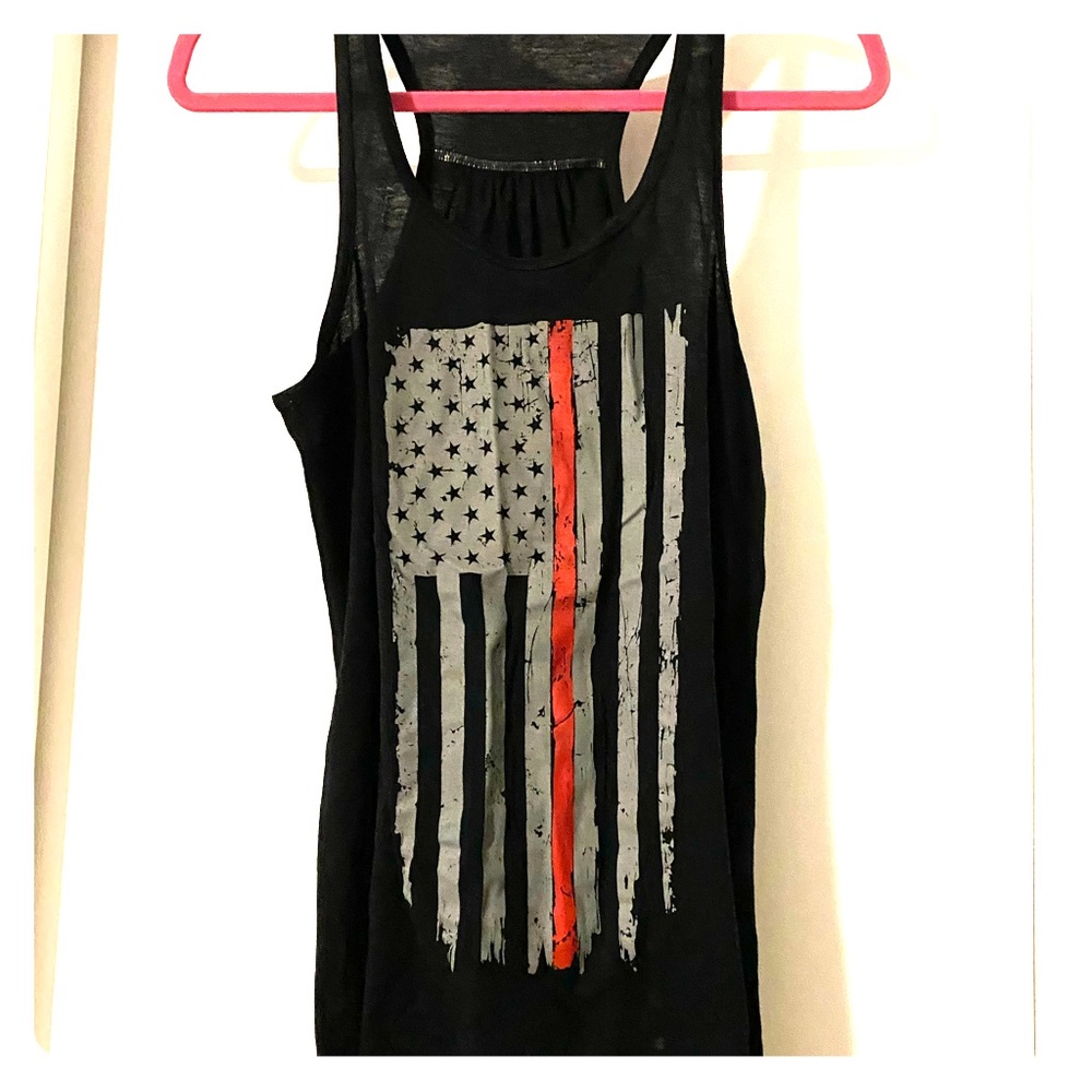 Thin red line flag tank